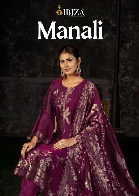 Manali By Ibiza Banglory Silk Jacqaurd Designer Salwar Suits Wholesale Market In Surat